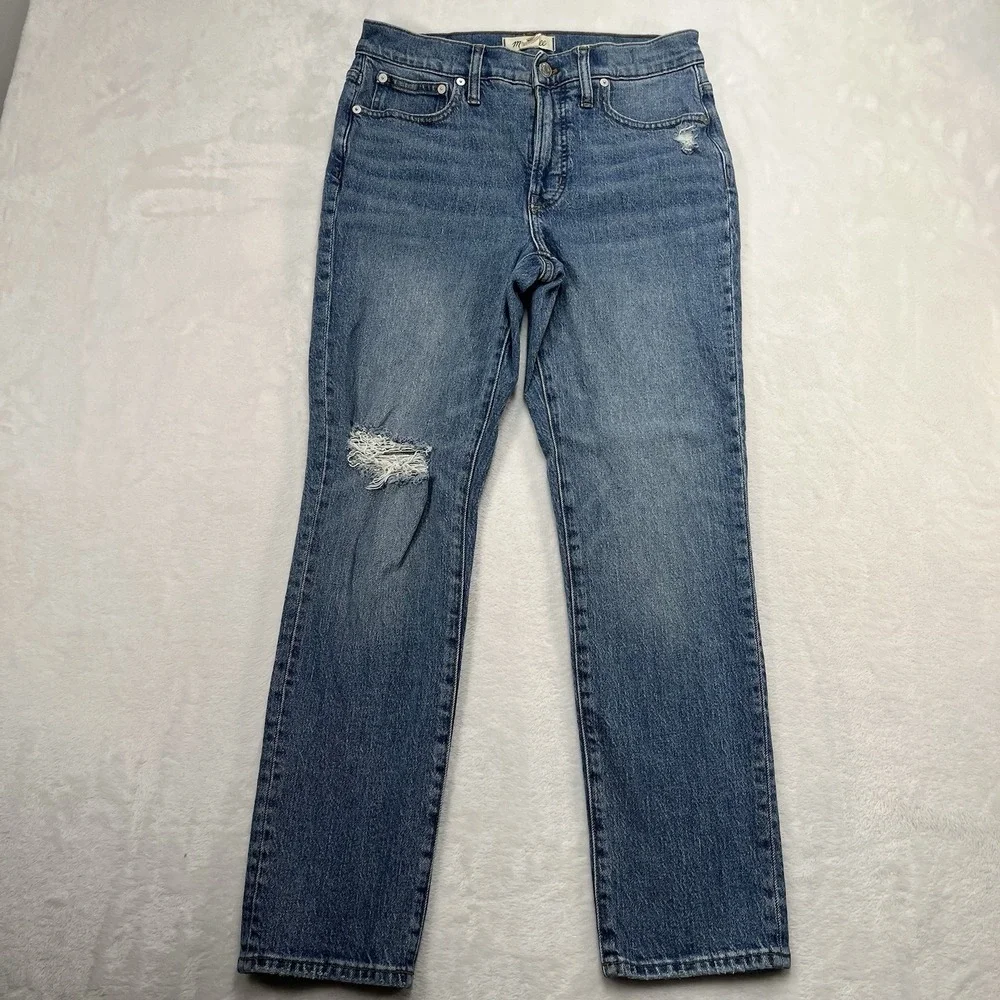 Madewell Mid-Rise Perfect Vintage Jean Womens 27 Medium Wash Casual Fall Winter